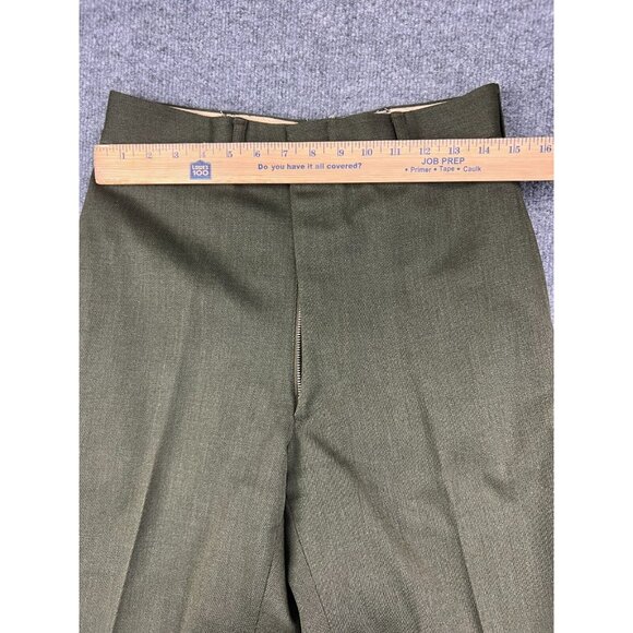 Vintage USMC Marines Uniform Pants Men's W29 x L29 Green Pleated Military - Picture 3 of 8